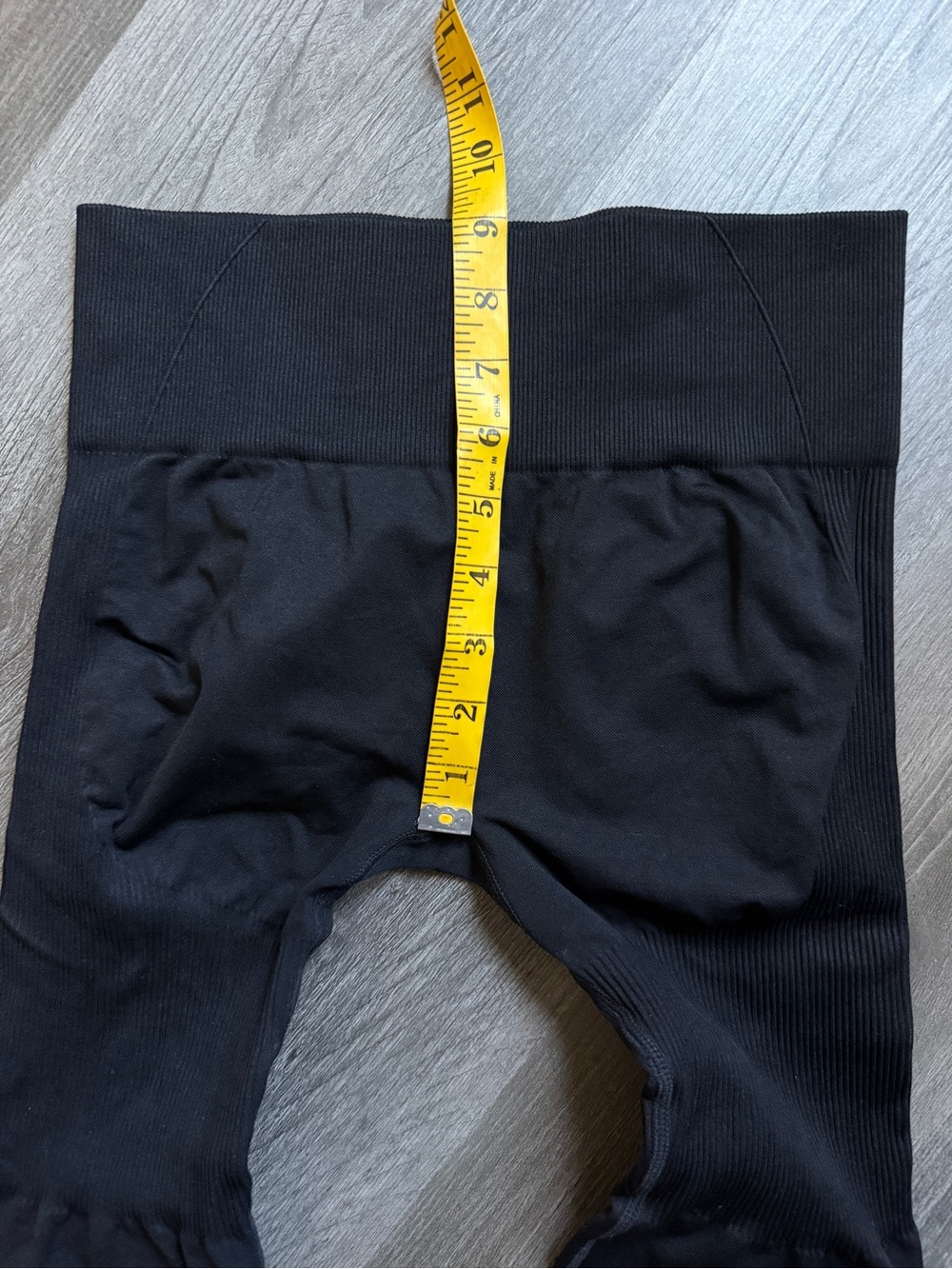 THRIVIN High Waist Elevate Ribbed Contour Leggings Pure Black Medium - Picture 10 of 13